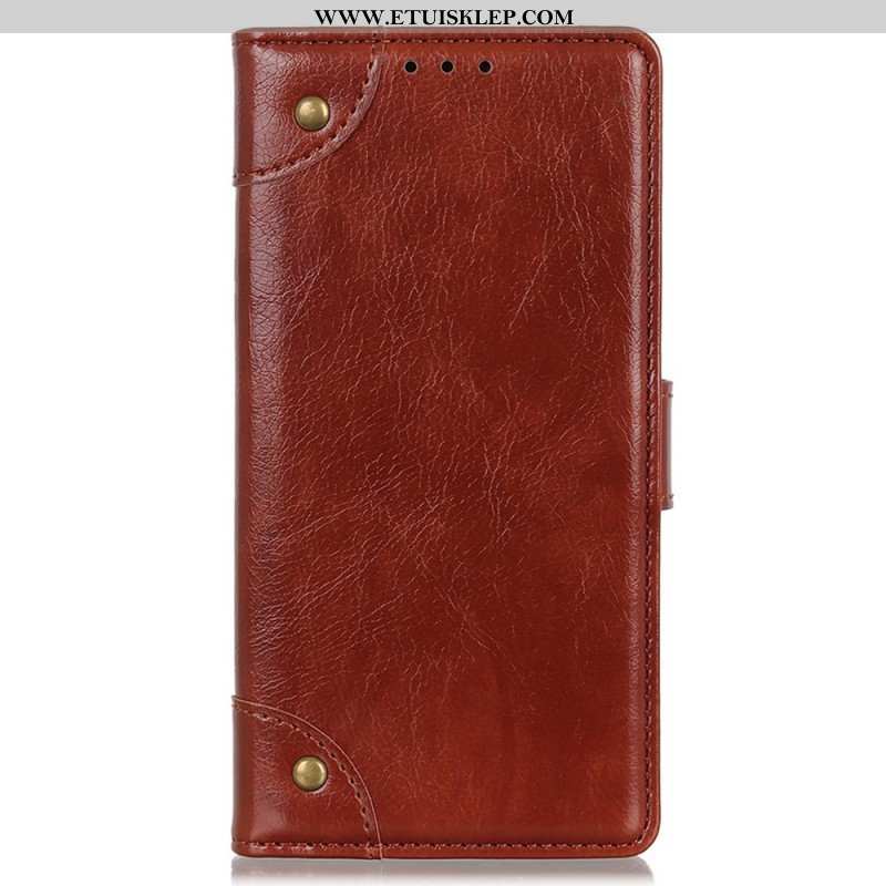 Etui Folio do Xiaomi 12T / 12T Pro Nity W Stylu Vintage Ze Skóry Nappa